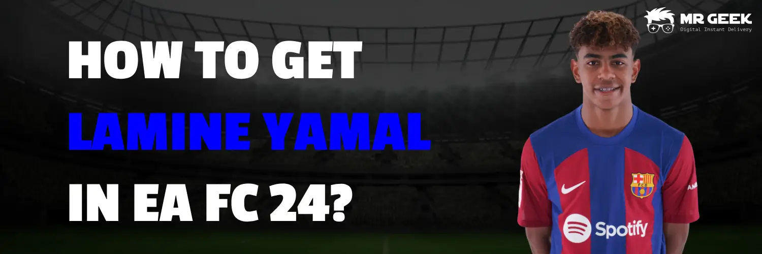 Guía sobre cómo obtener a Lamine Yamal en FC 24, con la representación virtual del joven jugador del Barcelona en acción.
