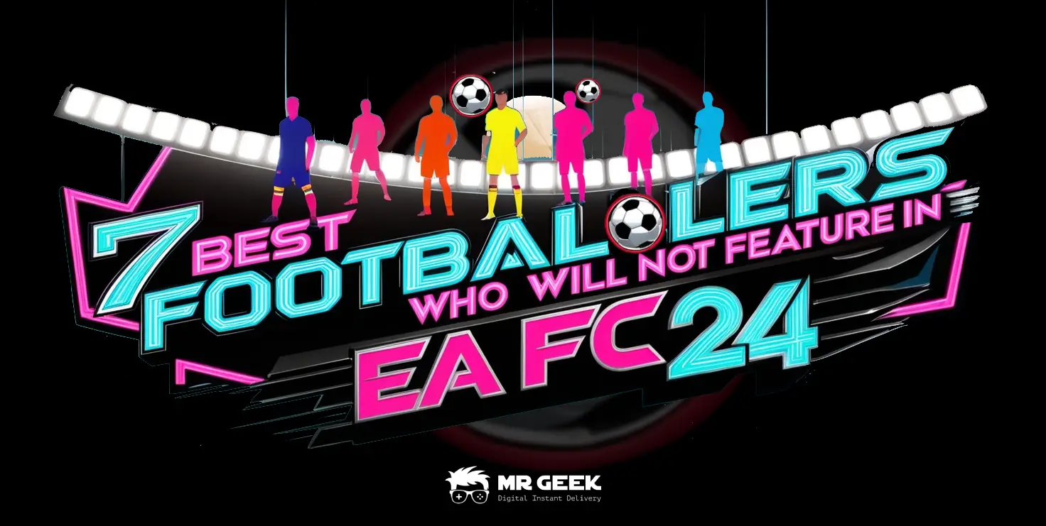 EA FC 24 logo and football players in action
